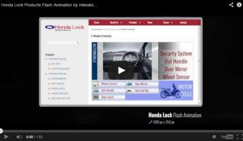 Honda Lock Products Flash Animation by interaksi.co.id