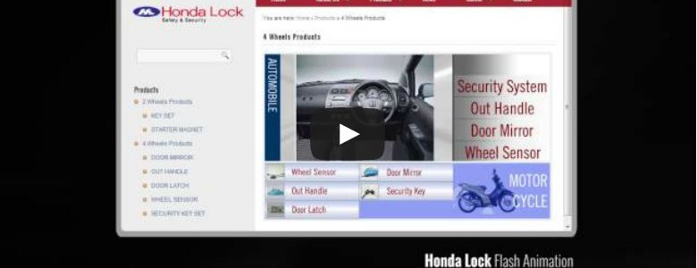 Honda Lock Products Flash Animation by interaksi.co.id